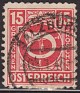 Austria 1946 Coat Of Arms 15 G Red Scott 4N09. aus 4n09. Uploaded by susofe